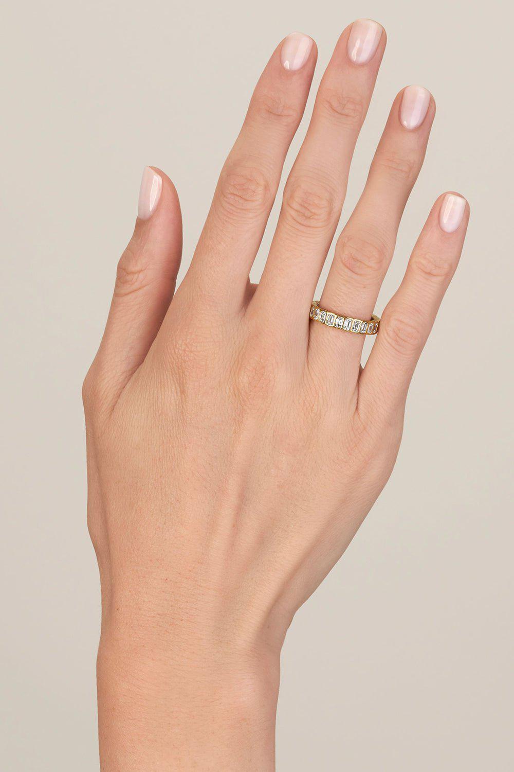 SINGLE STONE-Athena Large Ring-YELLOW GOLD
