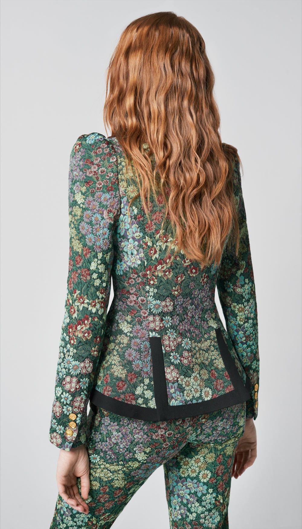 SMYTHE-Taped Pouf Sleeve One Button Blazer-