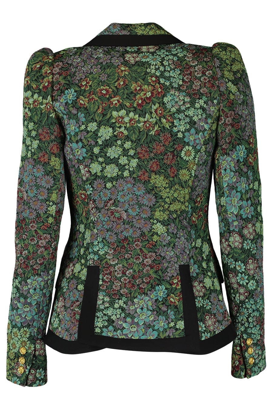 SMYTHE-Taped Pouf Sleeve One Button Blazer-