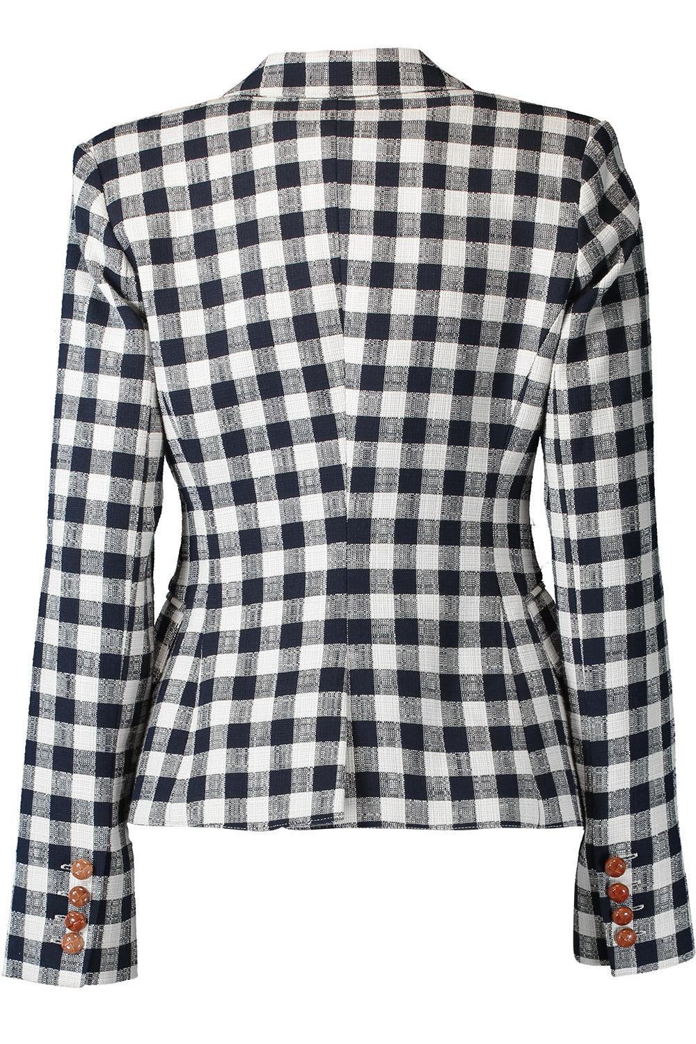  Mini Not a DB Blazer - Navy Check-NOVELTY-2-CLOTHINGJACKETBLAZERS-SMYTHE 