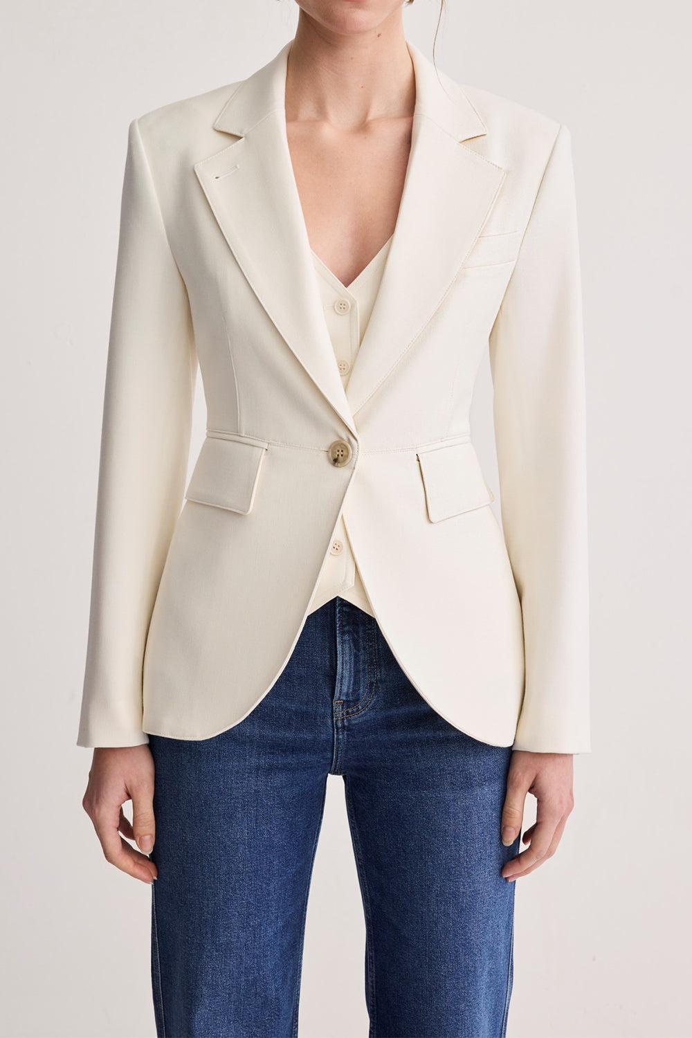  Seamed Blazer-WHITE-2-CLOTHINGJACKETBLAZERS-SMYTHE 