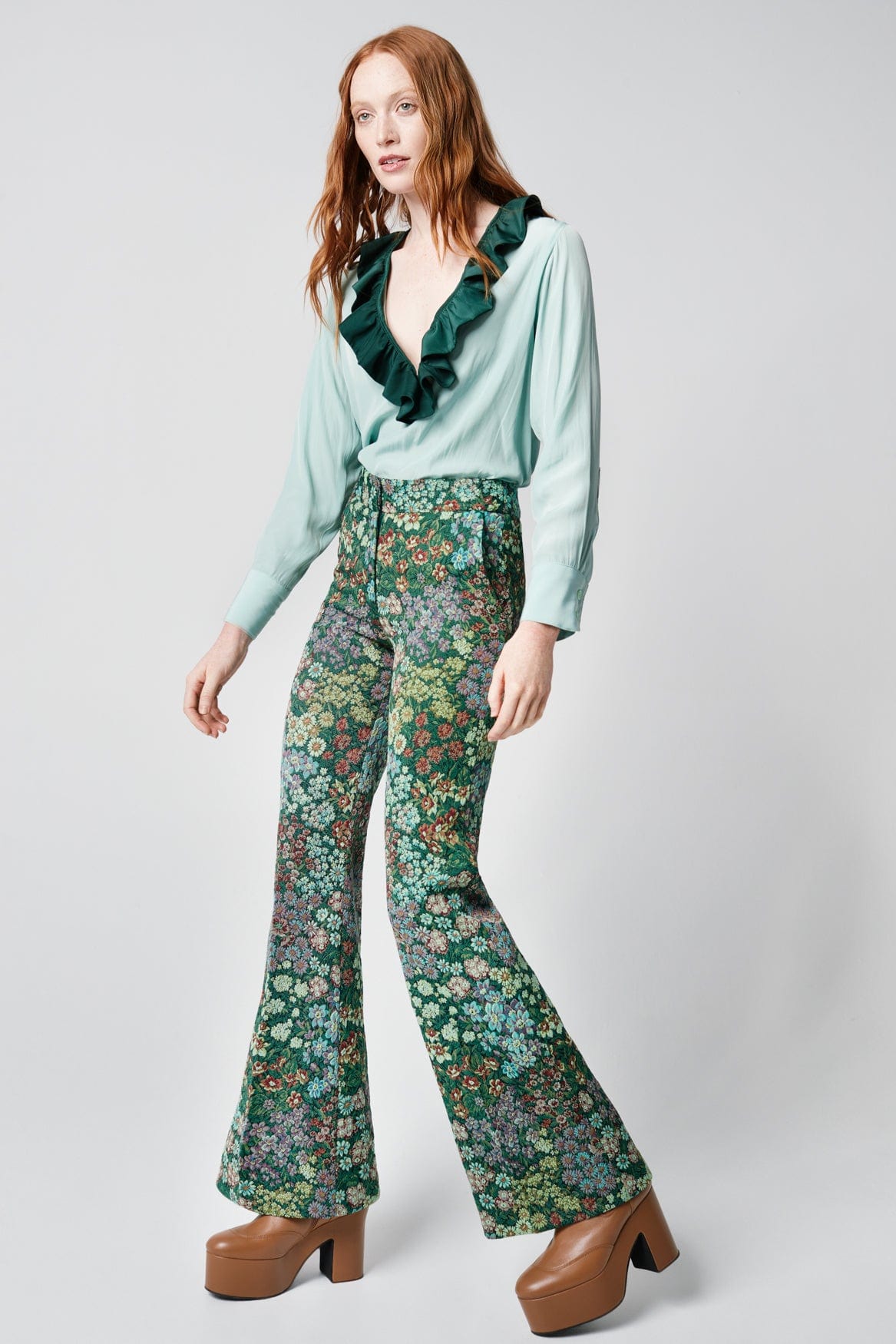 SMYTHE-Wide Leg Trouser-