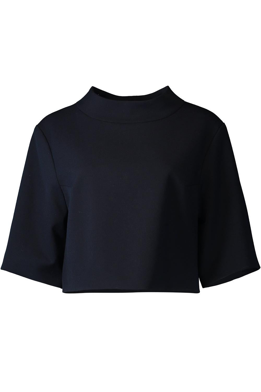 Portrait Collar Top-BLUE-XS-CLOTHINGTOPKNITS-SMYTHE