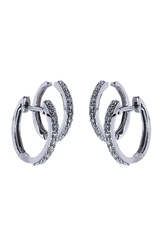 Diamond Double Illusion Hoop Earrings-WHITE GOLD-JEWELRYFINE JEWELEARRING-SOFIA LAROUSSI