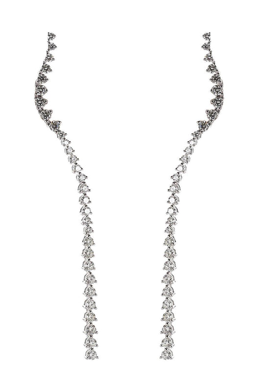 Diamond Long Line Drop Earrings-WHITE GOLD-JEWELRYFINE JEWELEARRING-SOFIA LAROUSSI