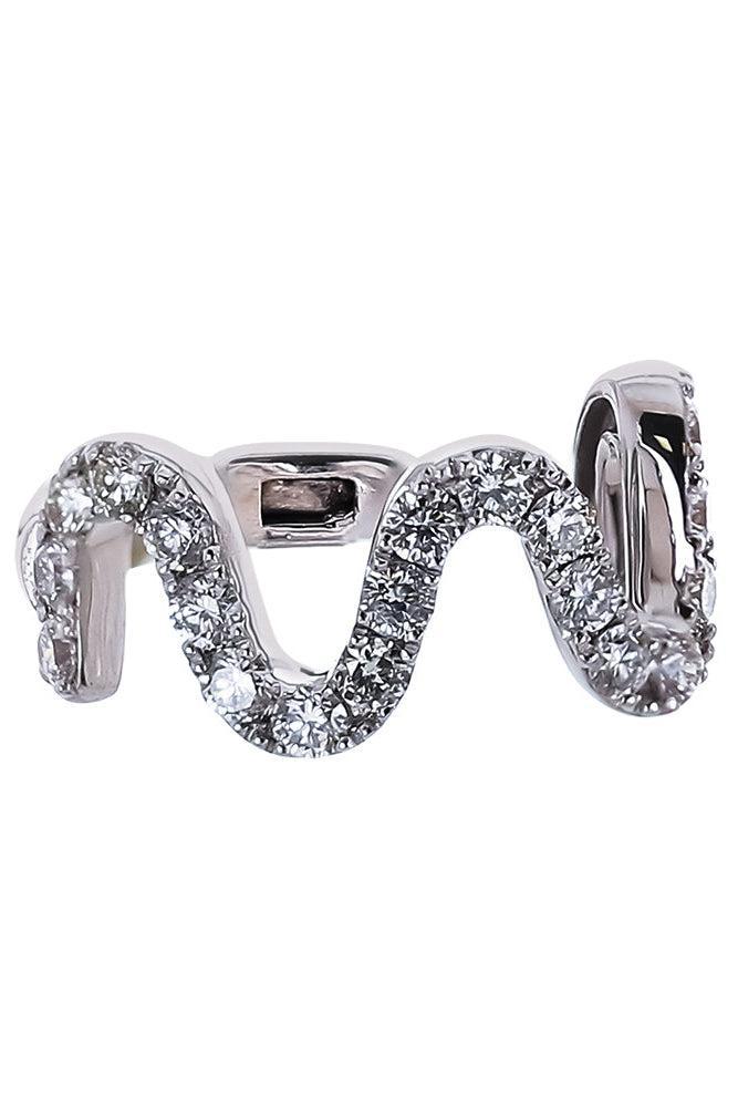 Diamond Wave Ear Cuff - White Gold-WHITE GOLD-JEWELRYFINE JEWELEARRING-SOFIA LAROUSSI