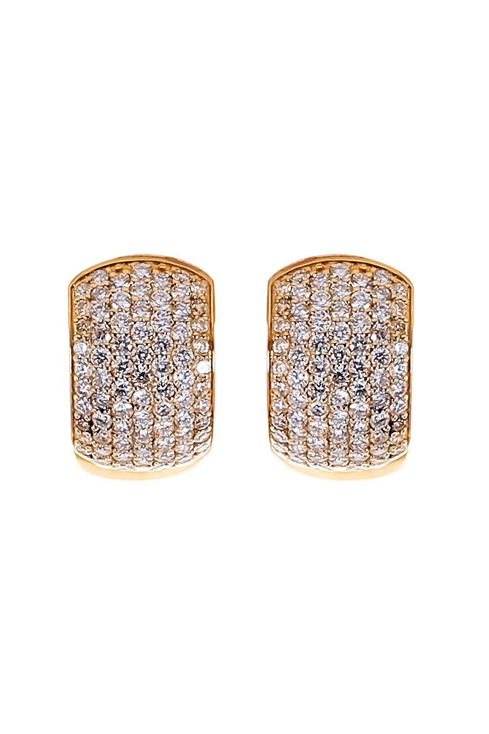Diamond Pave Wide Huggie Hoop Earrings-YELLOW GOLD-JEWELRYFINE JEWELEARRING-SOFIA LAROUSSI