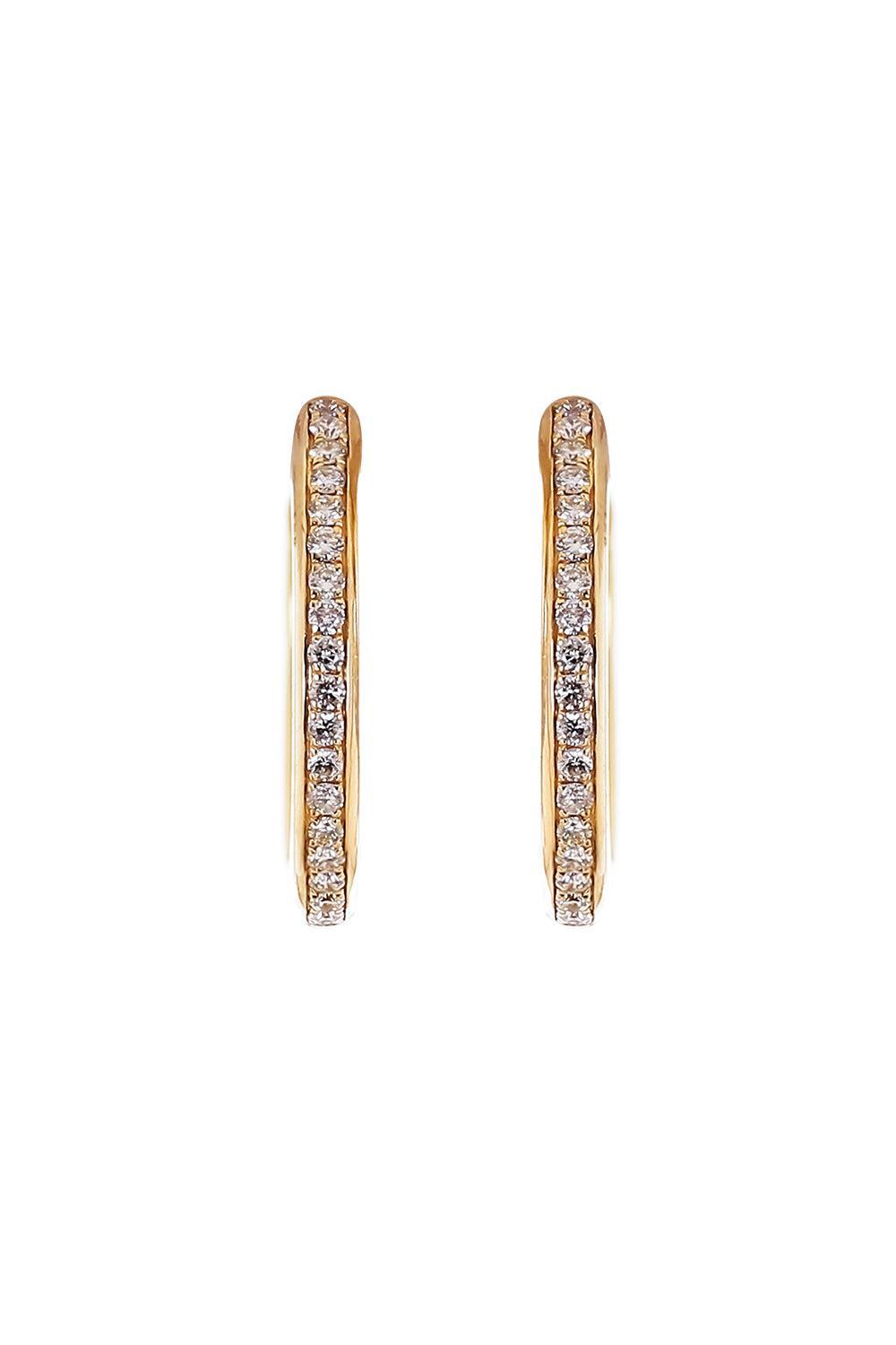  Diamond Round Line Hoop Earrings-YELLOW GOLD-JEWELRYFINE JEWELEARRING-SOFIA LAROUSSI 