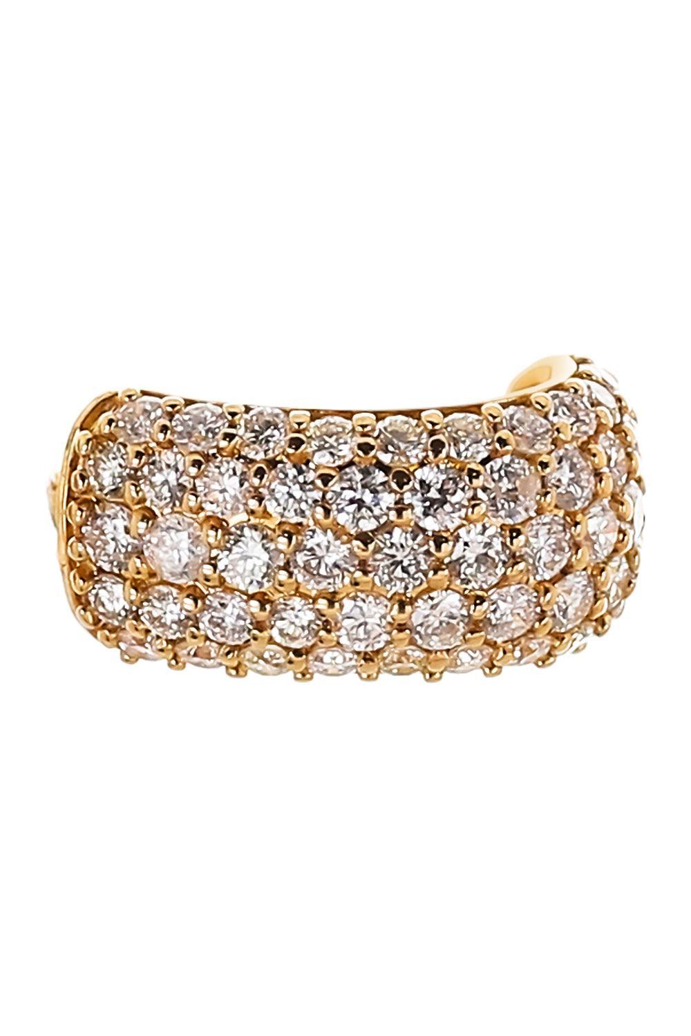 Diamond Wide Pave Ear Cuff - Yellow Gold-YELLOW GOLD-JEWELRYFINE JEWELEARRING-SOFIA LAROUSSI