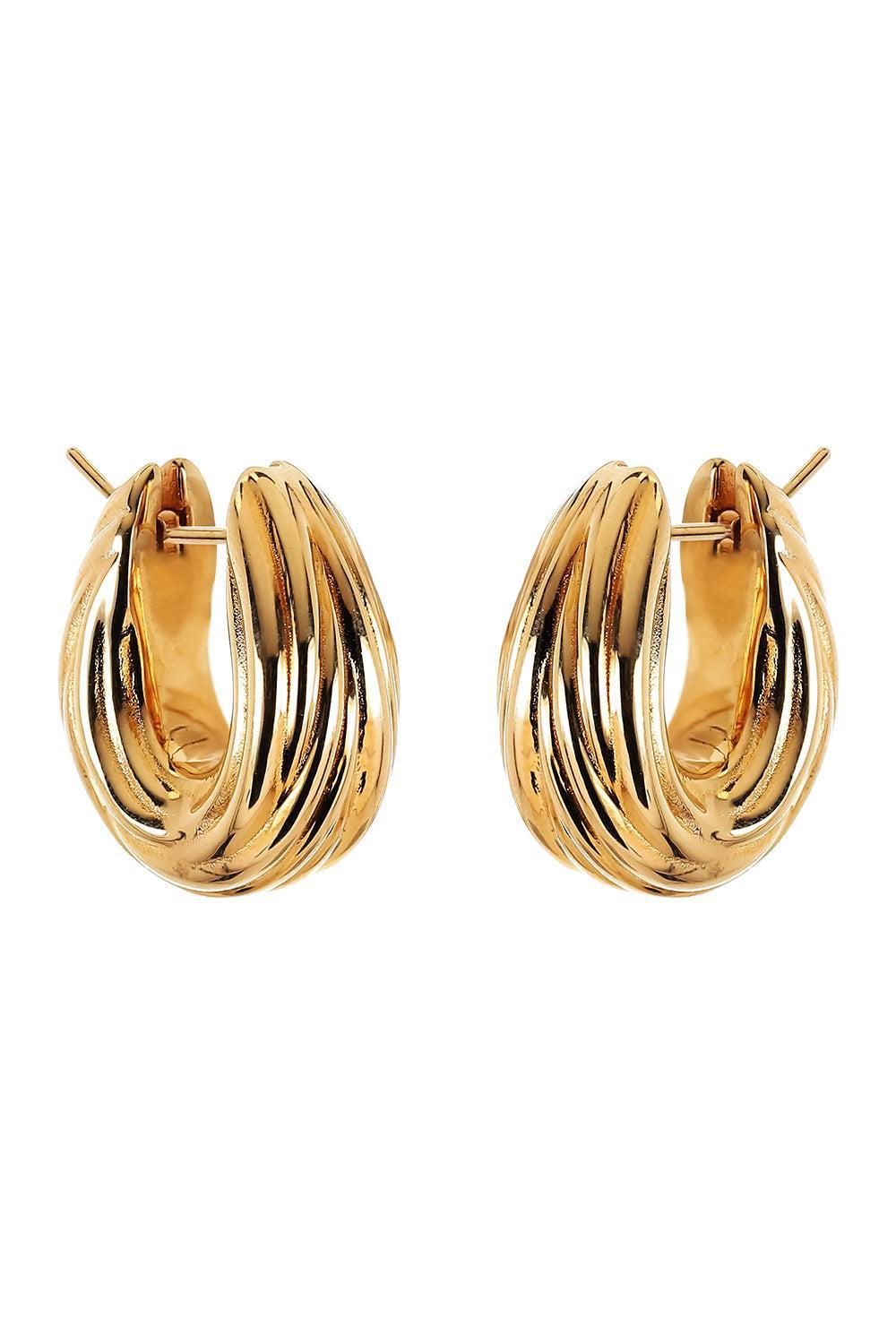  Groove Texture Hoop Earrings-YELLOW GOLD-JEWELRYFINE JEWELEARRING-SOFIA LAROUSSI 