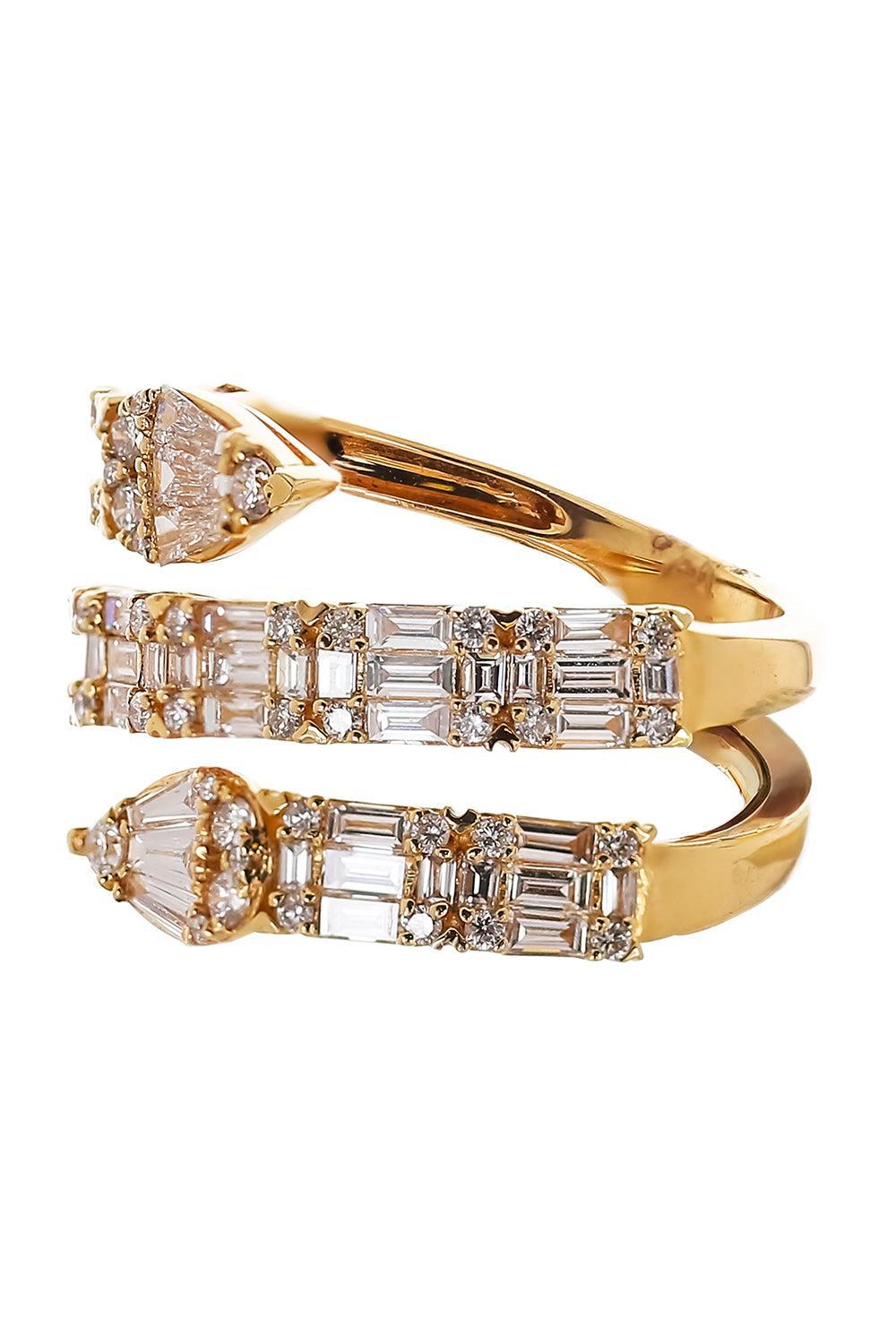 Diamond Mixed Coil Ring-YELLOW GOLD-6-JEWELRYFINE JEWELRING-SOFIA LAROUSSI