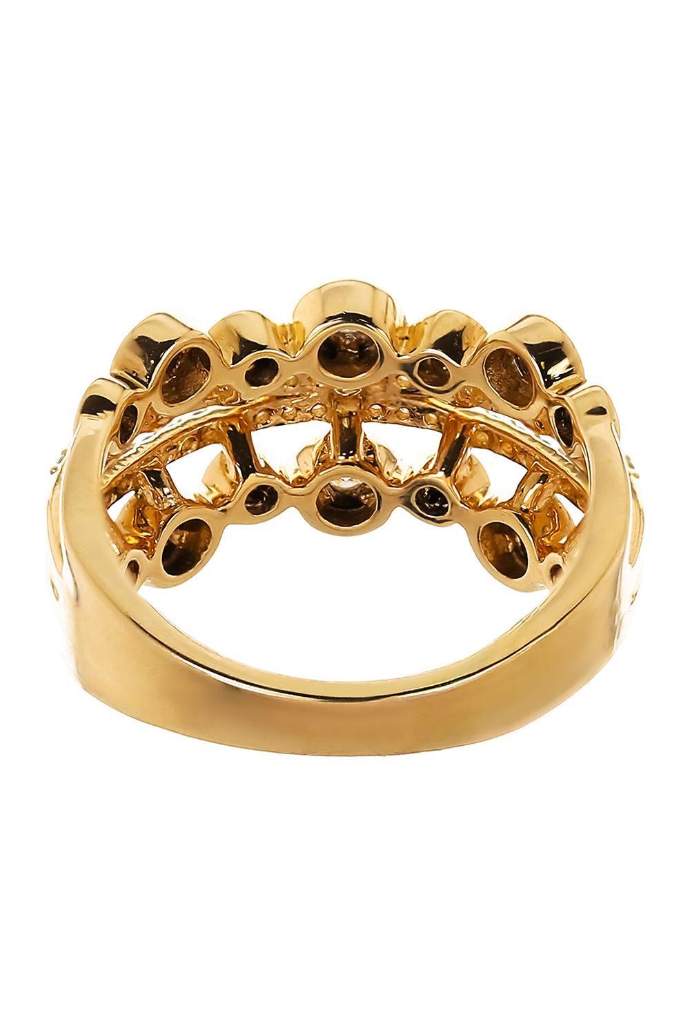  Diamond Round Bezel Row Ring-YELLOW GOLD-6.25-JEWELRYFINE JEWELRING-SOFIA LAROUSSI 