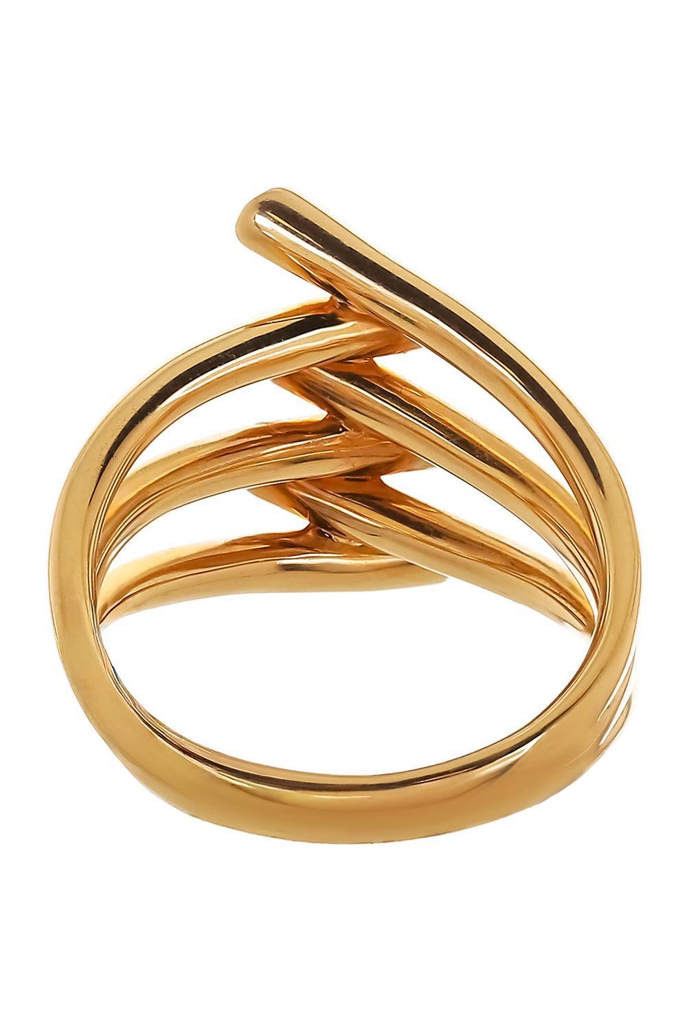 Diamond Criss Cross Ring-YELLOW GOLD-6.5-JEWELRYFINE JEWELRING-SOFIA LAROUSSI