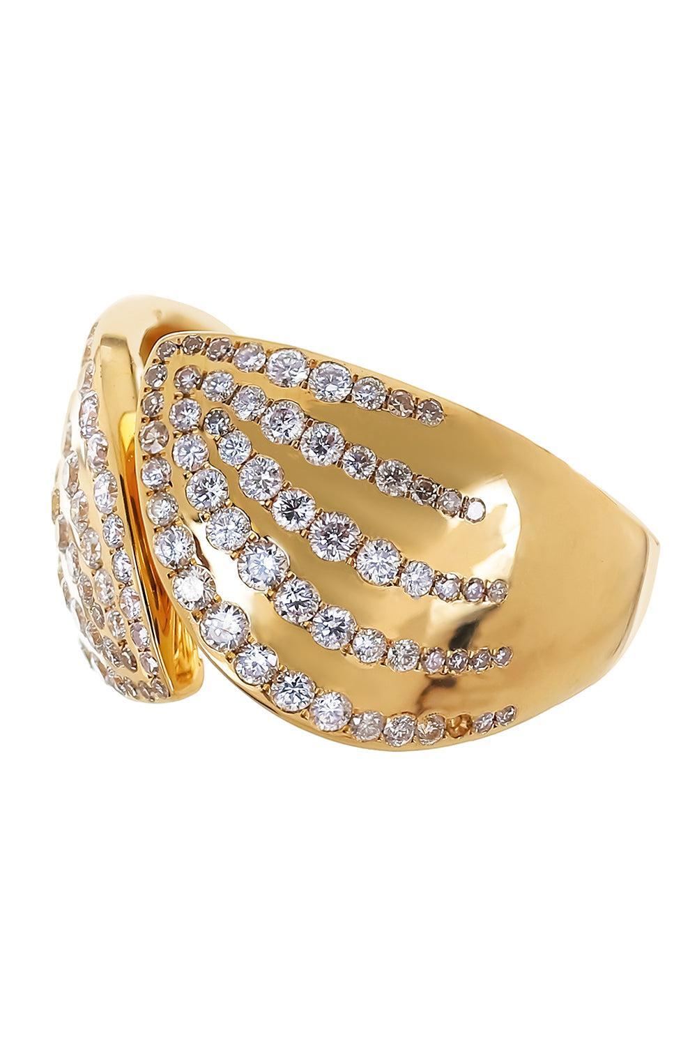 Diamond Open Ring-YELLOW GOLD-6.5-JEWELRYFINE JEWELRING-SOFIA LAROUSSI