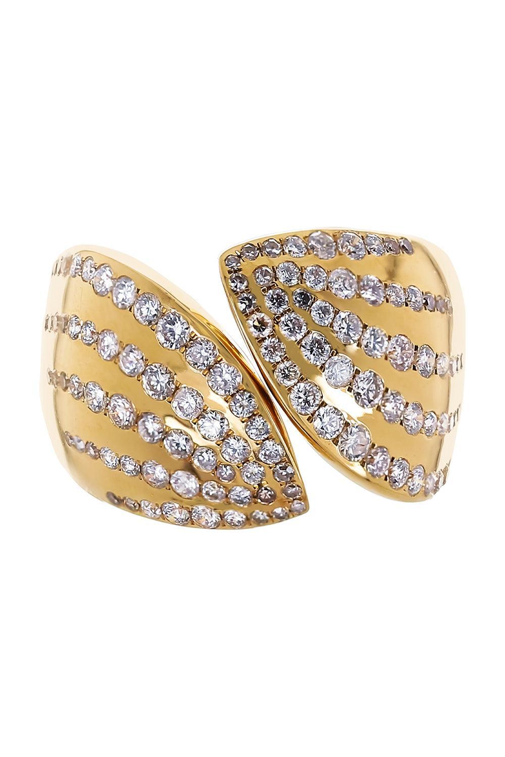 Diamond Open Ring-YELLOW GOLD-6.5-JEWELRYFINE JEWELRING-SOFIA LAROUSSI