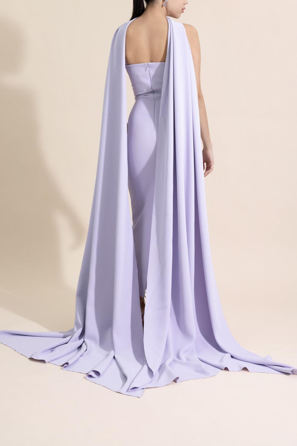 Martine Midaxi Dress-LAVENDER-0-CLOTHINGDRESSCOCKTAIL-SOLACE LONDON