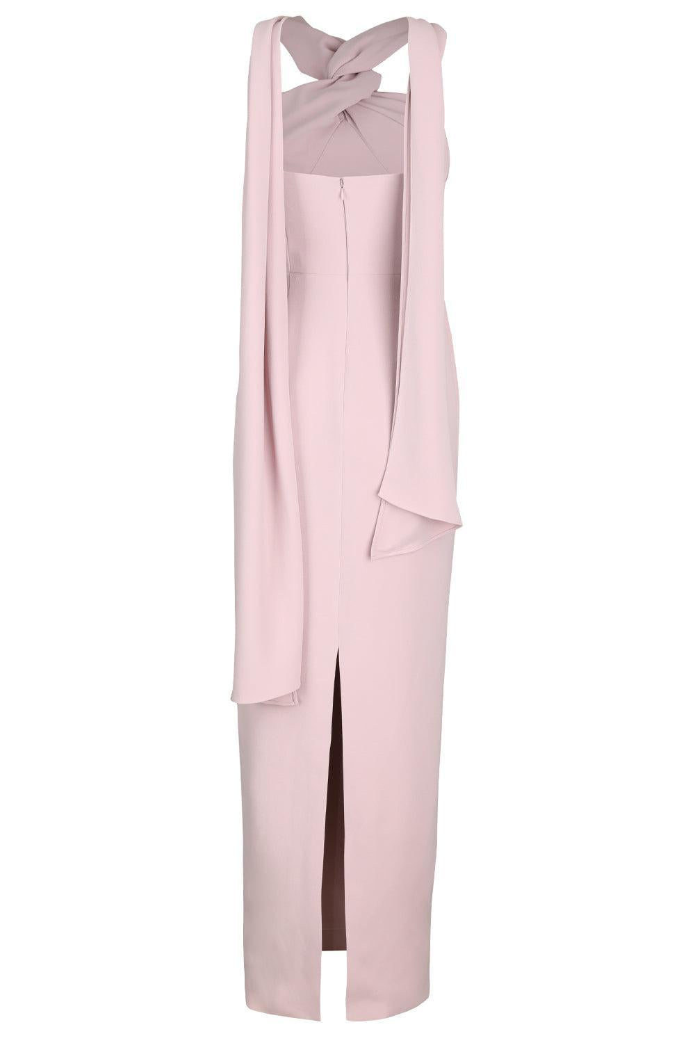Rona Cape Dress - Petal Pink-PTLPINK-2-CLOTHINGDRESSCOCKTAIL-SOLACE LONDON