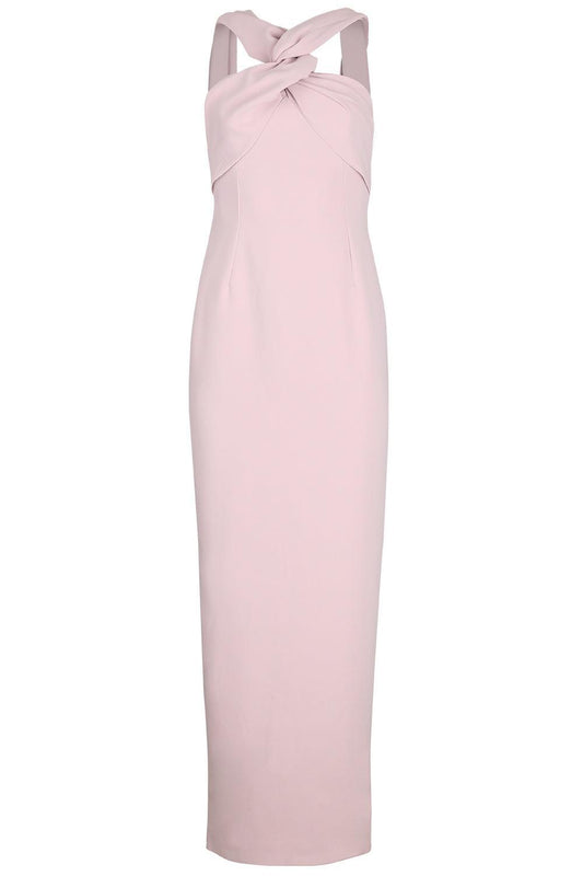 Rona Cape Dress - Petal Pink-PTLPINK-2-CLOTHINGDRESSCOCKTAIL-SOLACE LONDON