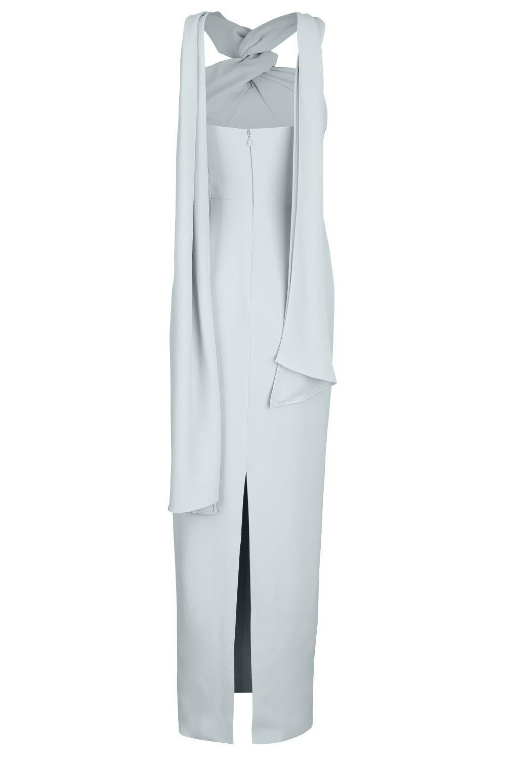 Rona Cape Dress - Blue-SOFTBLUE-2-CLOTHINGDRESSCOCKTAIL-SOLACE LONDON