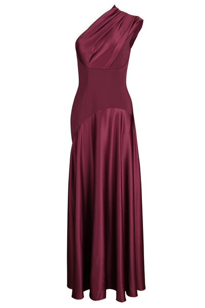 solace london purple dress Gabriela Maxi in Long Sleeve Evening Gown CurvySweet Navy Blue Bodycon Plunge Color:maroon