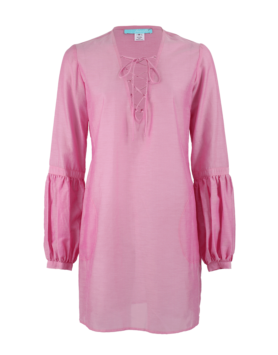 SOLEIL DE MER-Long Sleeve Lace Up Tunic Dress-