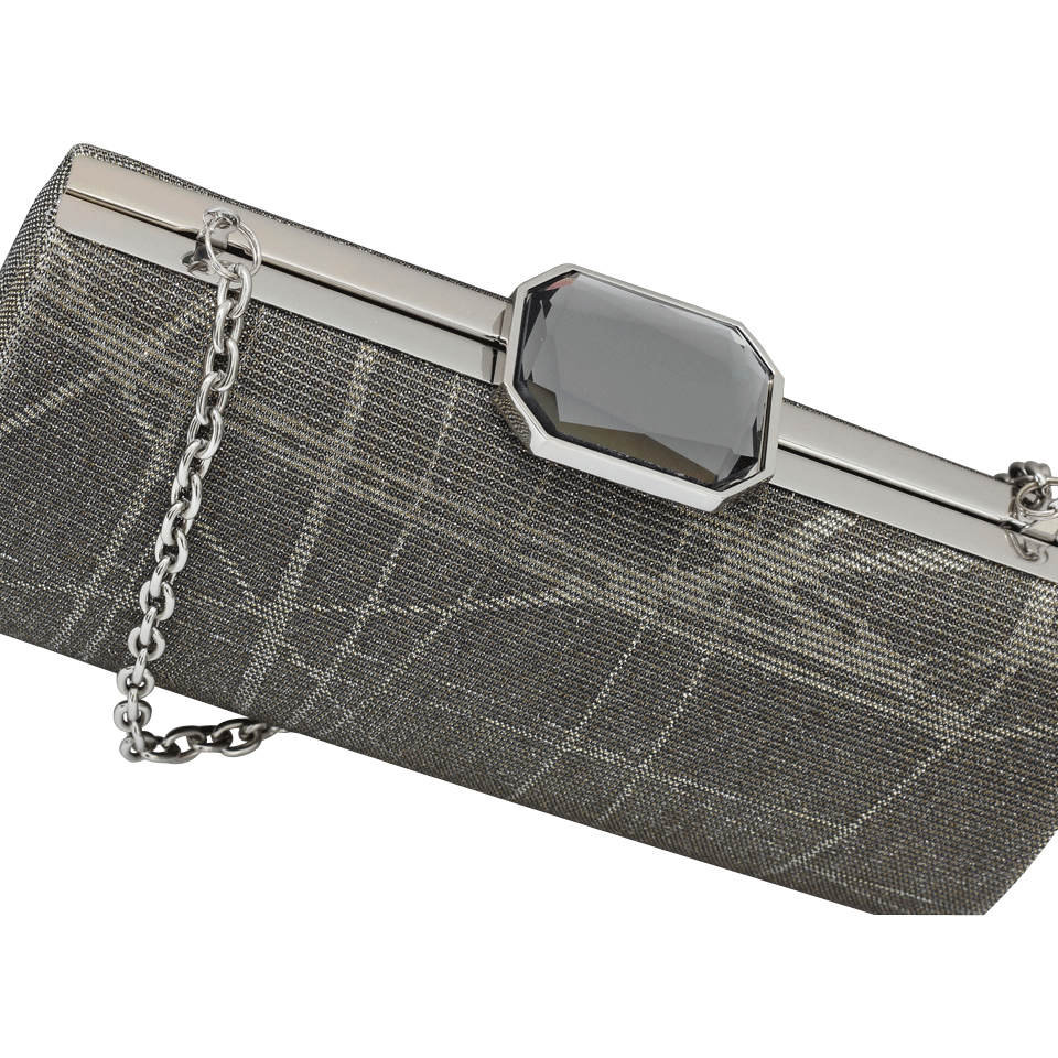 SONDRA ROBERTS-Metallic Clutch-PLATINUM