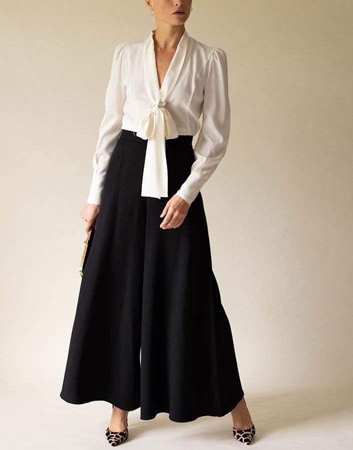 SONIA RYKIEL-Wide Leg Studded Pant-BLACK