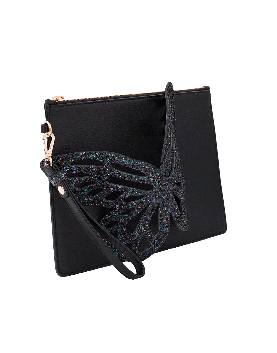 SOPHIA WEBSTER-Flossy Butterfly Pouchette-BLACK