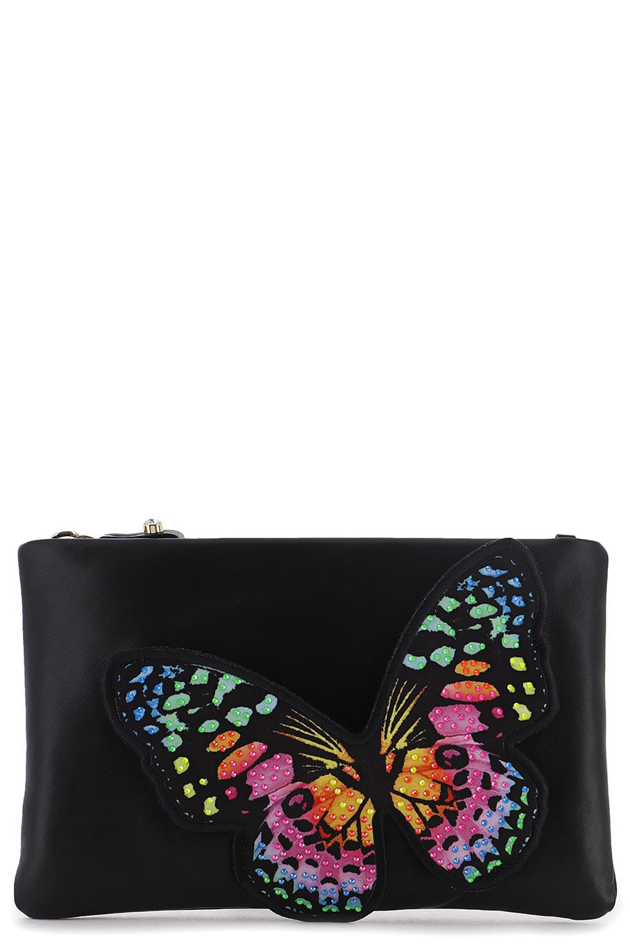 SOPHIA WEBSTER-Flossy Clutch-BLACK/NEON BUTTERFLY