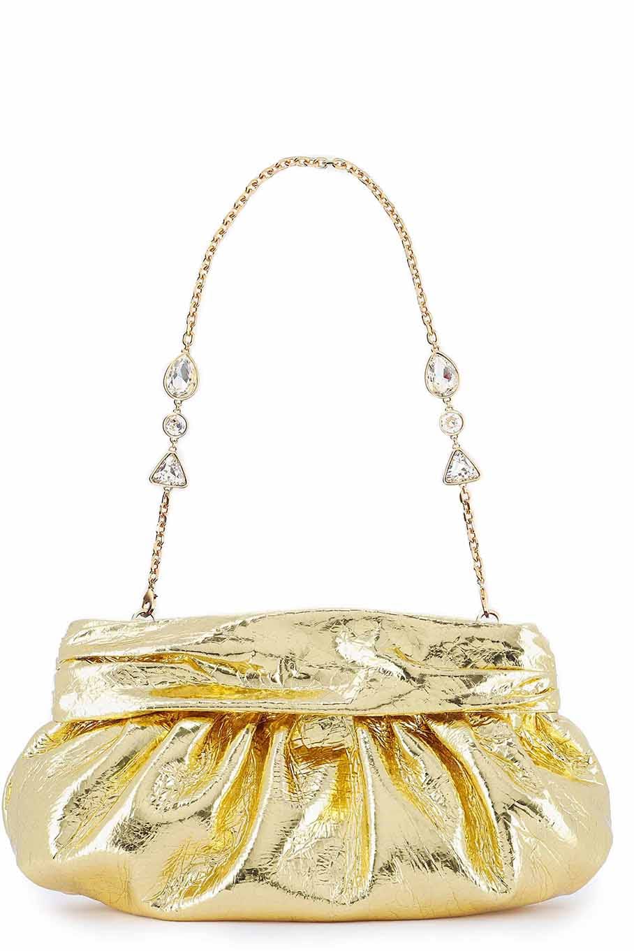 SOPHIA WEBSTER-Bijou Clutch-CHAMPAGNE NAPA