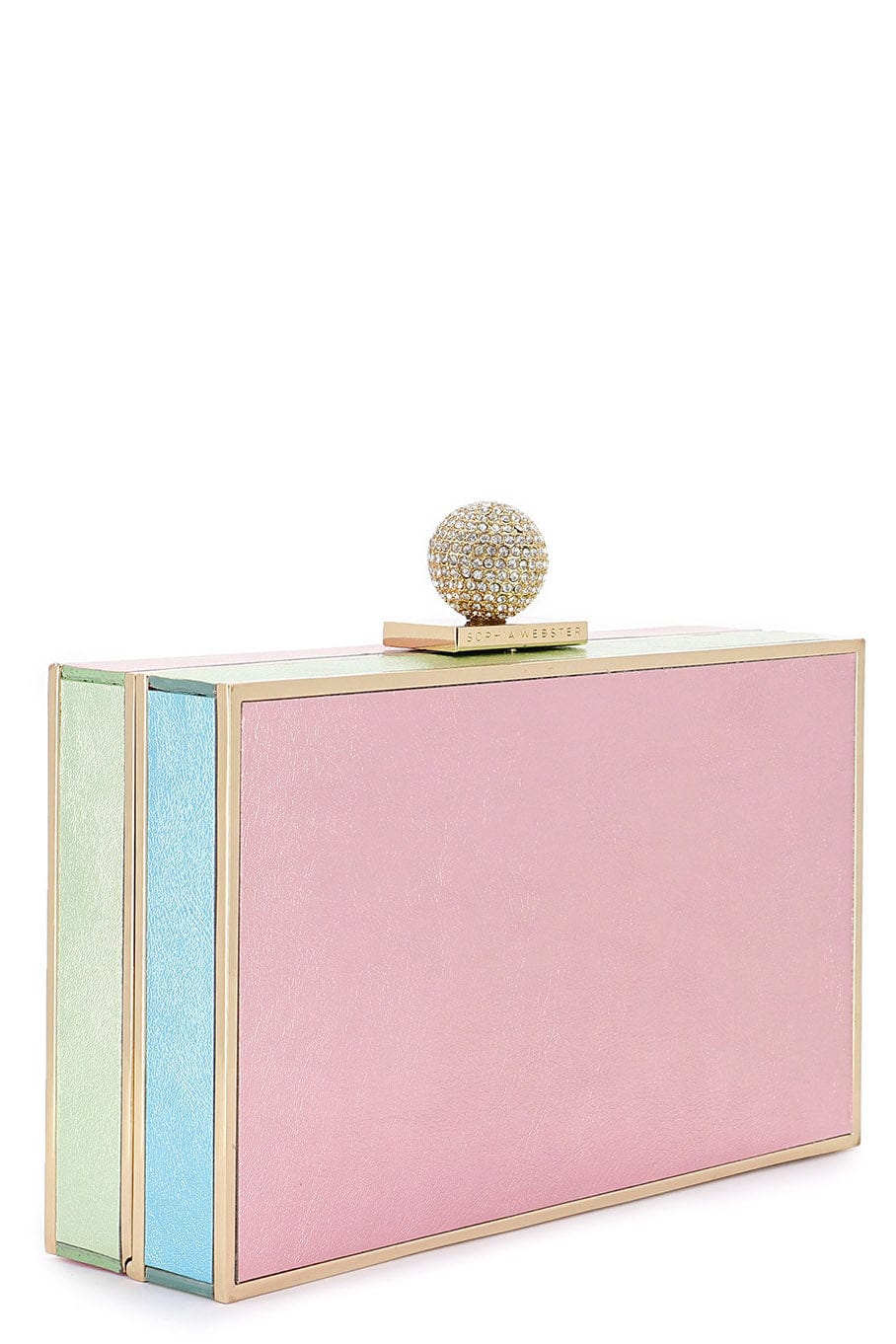 SOPHIA WEBSTER-Clara Box Clutch - Metallic-MLTMTLIC