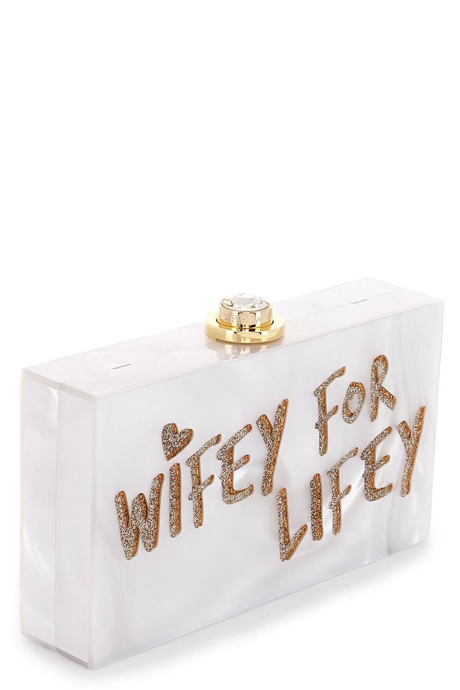 SOPHIA WEBSTER-Cleo Wifey For Lifey-WHT/GOLD