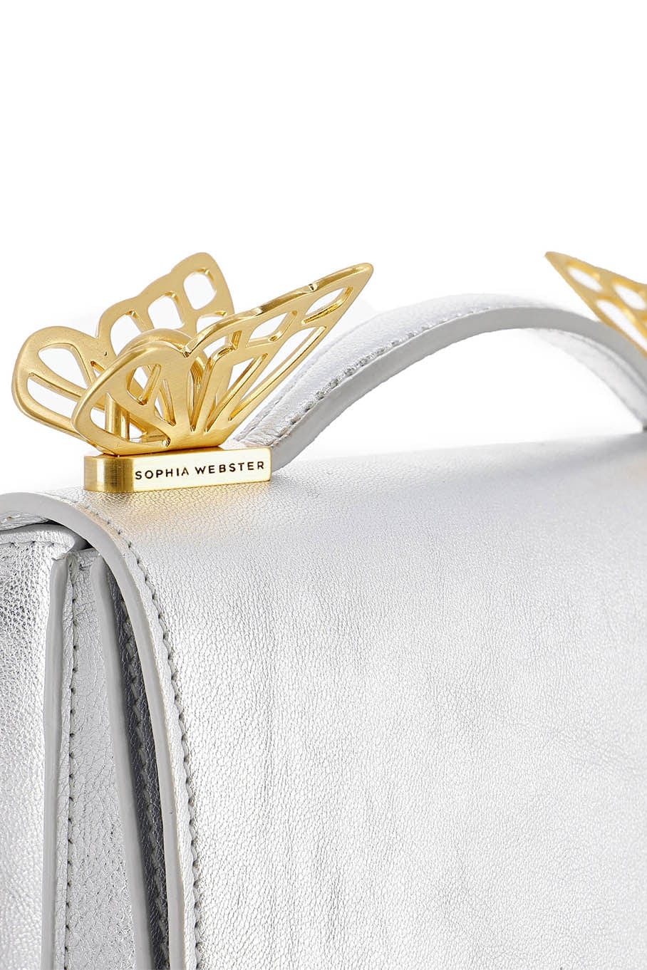 SOPHIA WEBSTER-Mariposa Mini Shoulder Bag - Silver-SILVER
