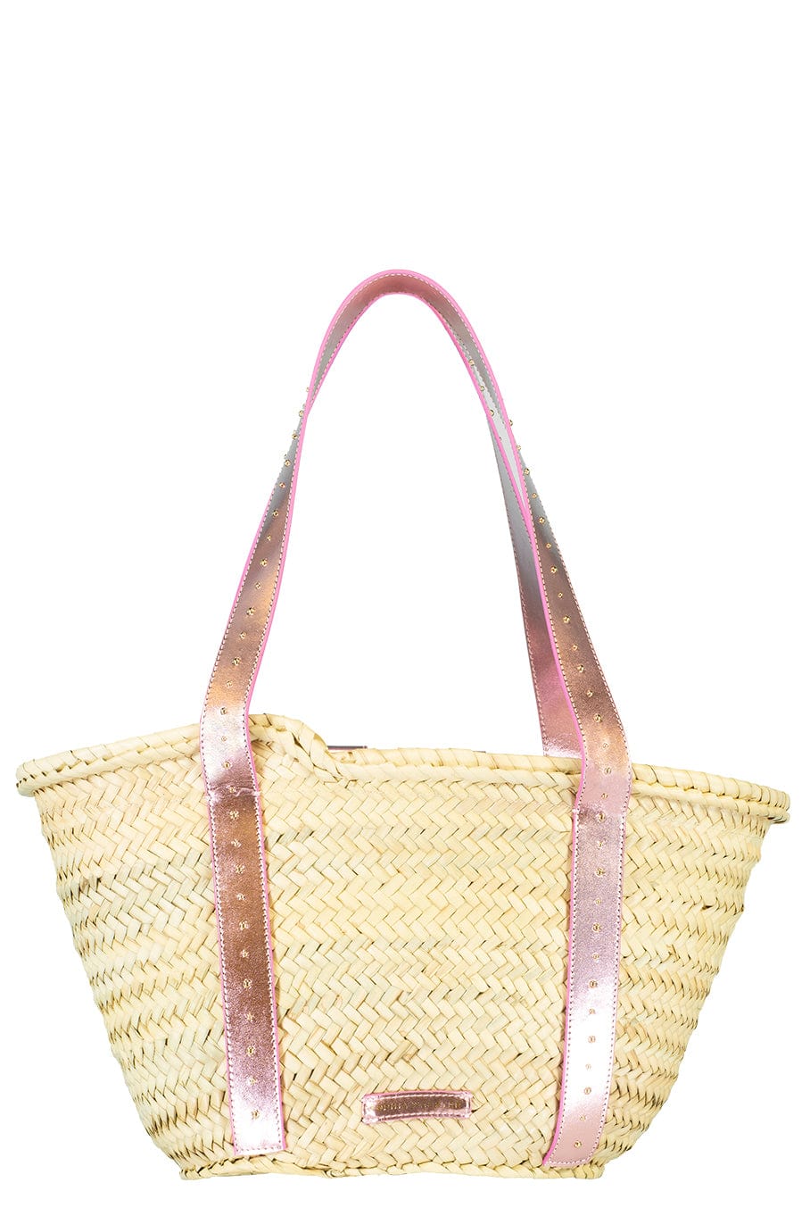 SOPHIA WEBSTER-Taya Raffia Stud Tote-ROSA/SIL