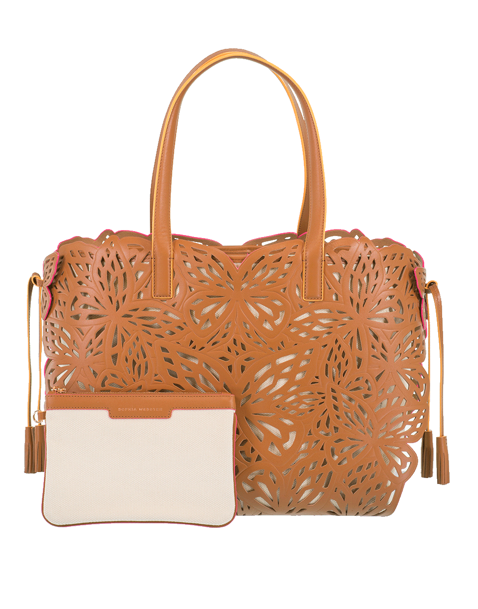 SOPHIA WEBSTER-Liara Canvas Tote-TAN/MAGE