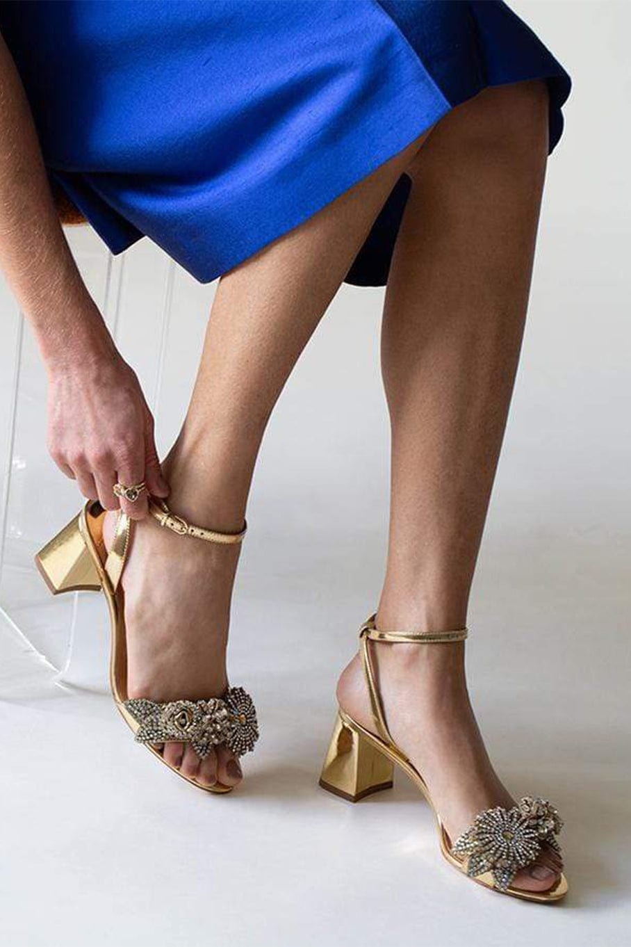 SOPHIA WEBSTER-Lilico 60mm Midi Sandal-GOLD