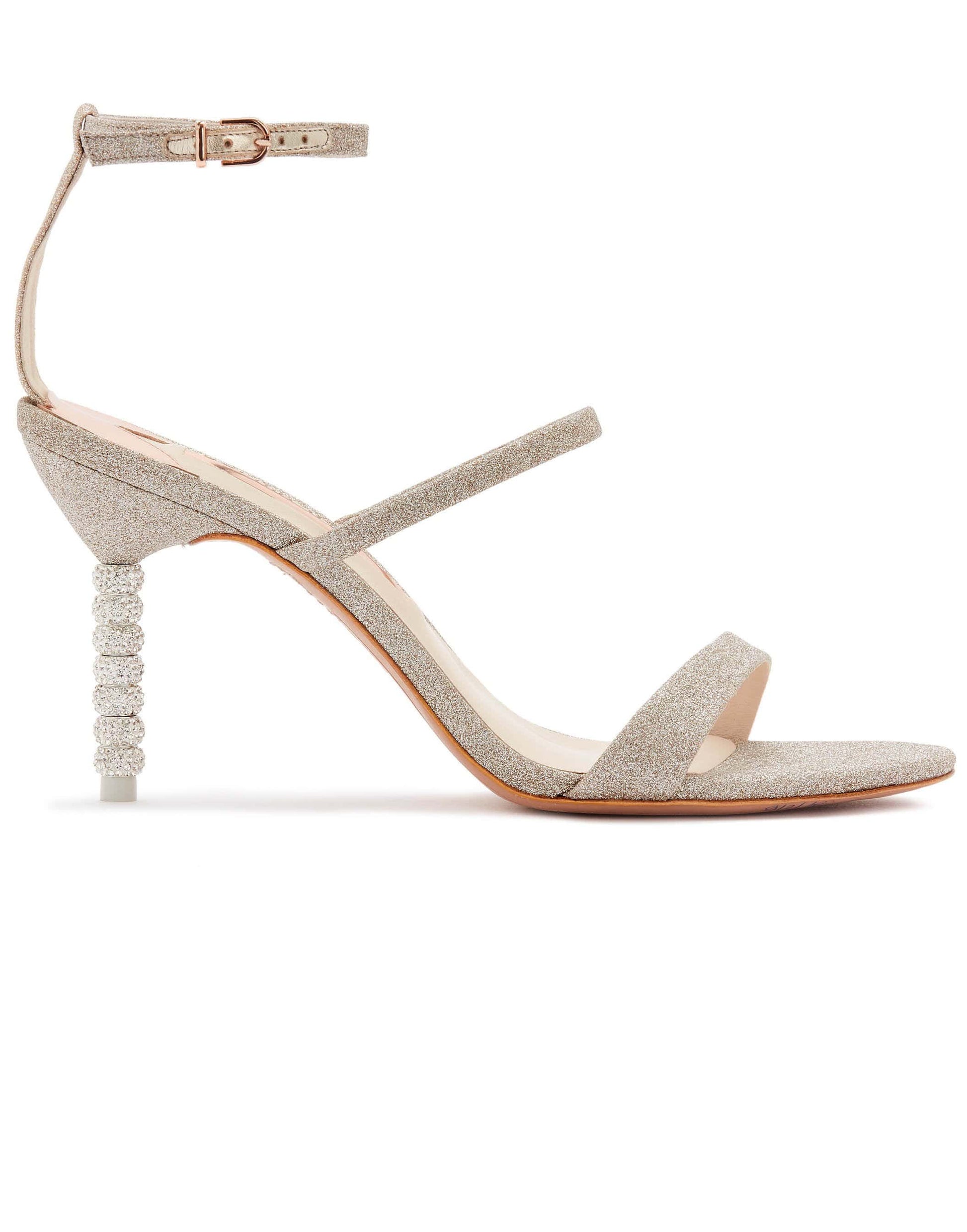 SOPHIA WEBSTER-Rosalind Crystal Mid Sandal Metallic Ombre Crystal-