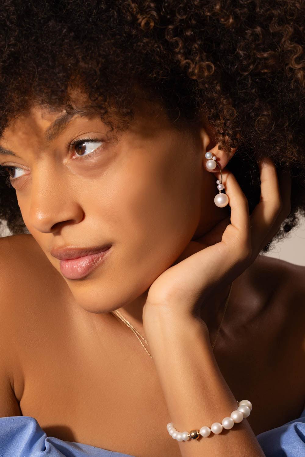 SOPHIE BILLE BRAHE-Grand Stella Perle Earring-