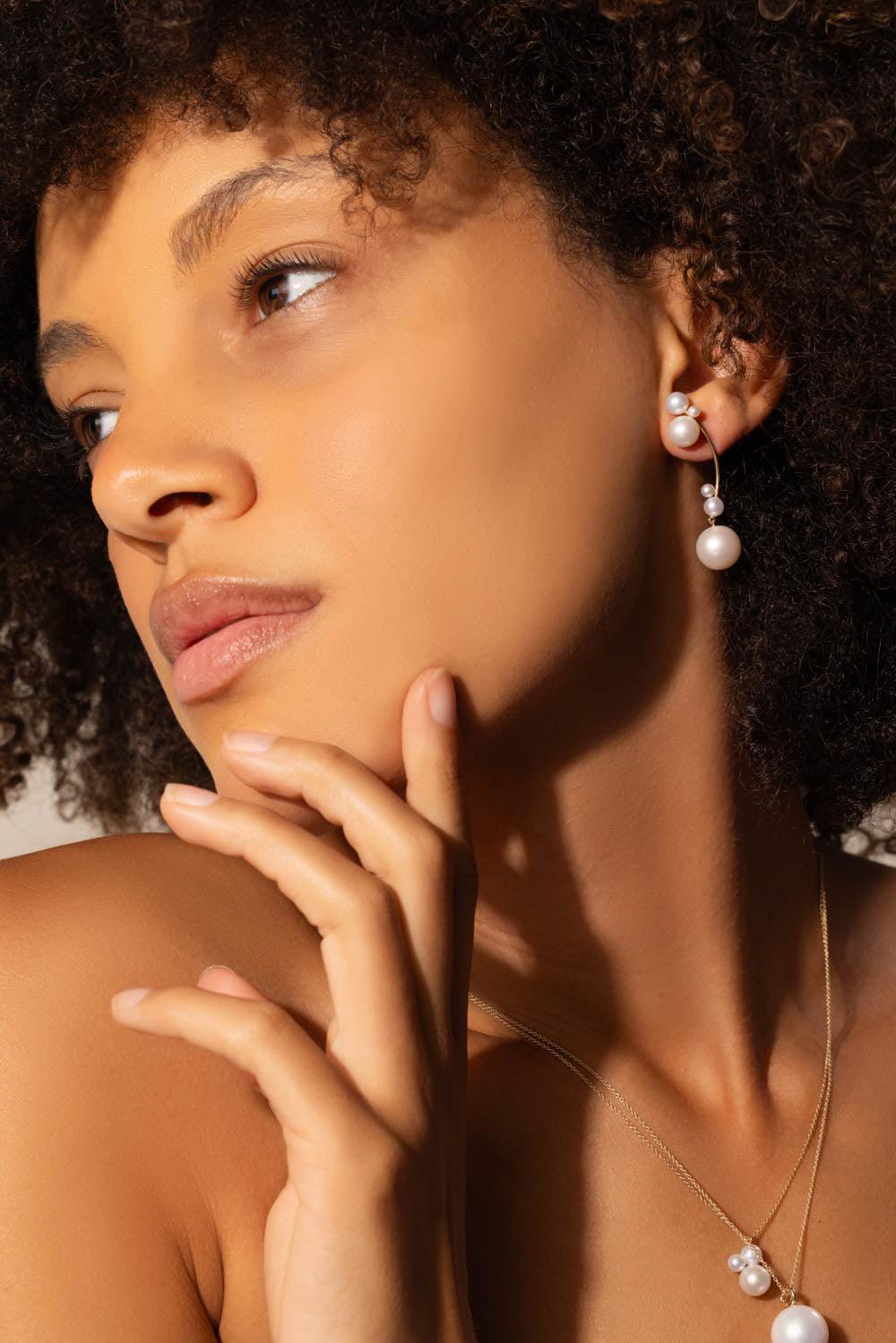 SOPHIE BILLE BRAHE-Grand Stella Perle Earring-