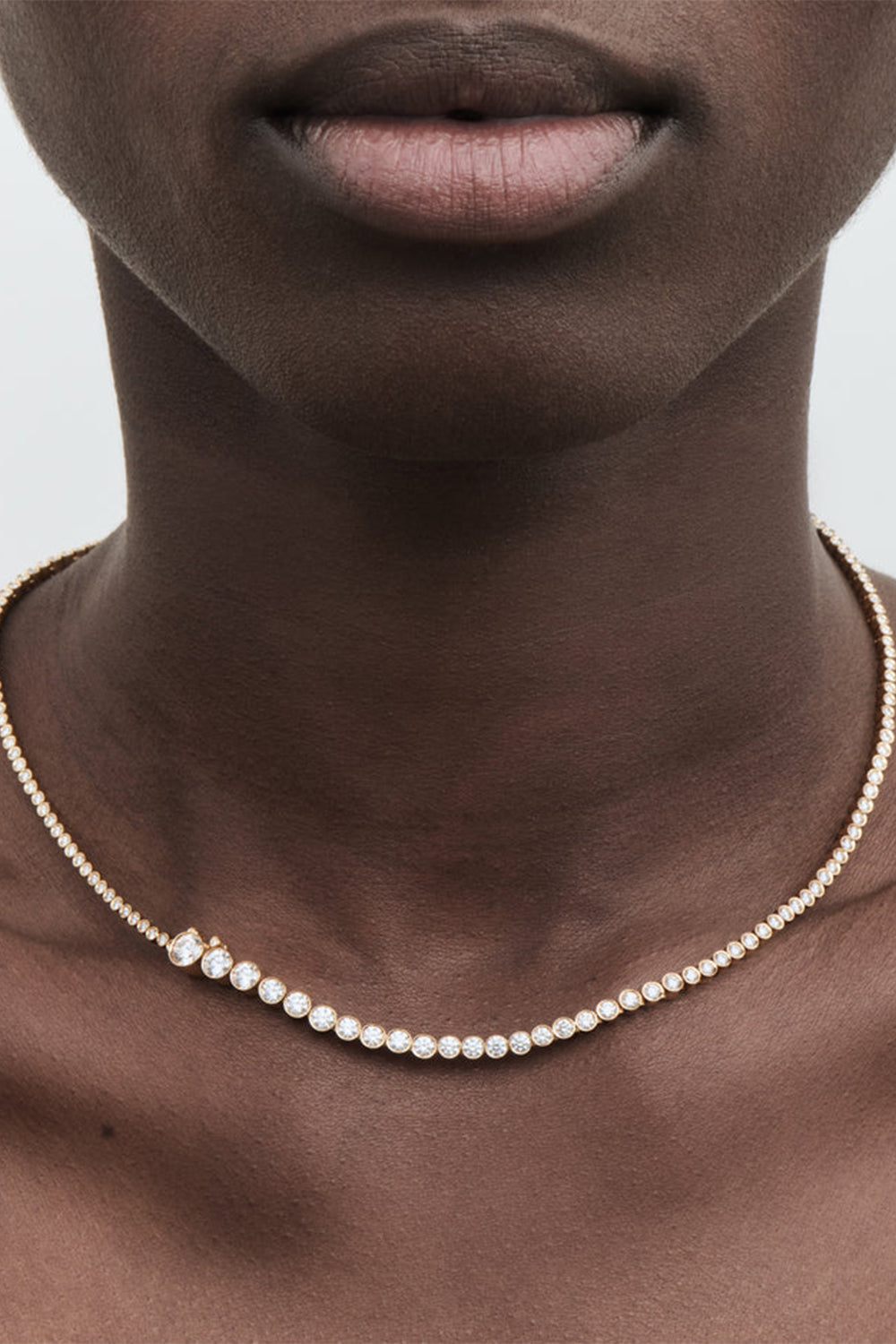 Diamond Collier De Tennis Necklace-YELLOW GOLD-40-JEWELRYFINE JEWELNECKLACE O-SOPHIE BILLE BRAHE
