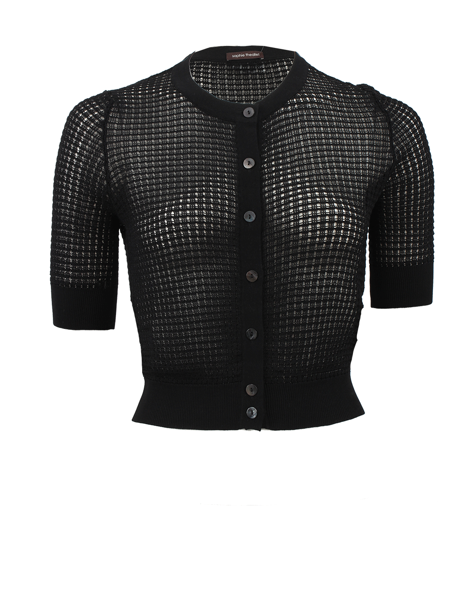 SOPHIE THEALLET-Half-Sleeve Textured Cardigan-