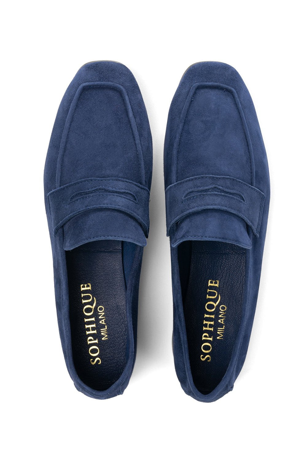 SOPHIQUE-Essenziale Suede Loafer - Blue Ink-