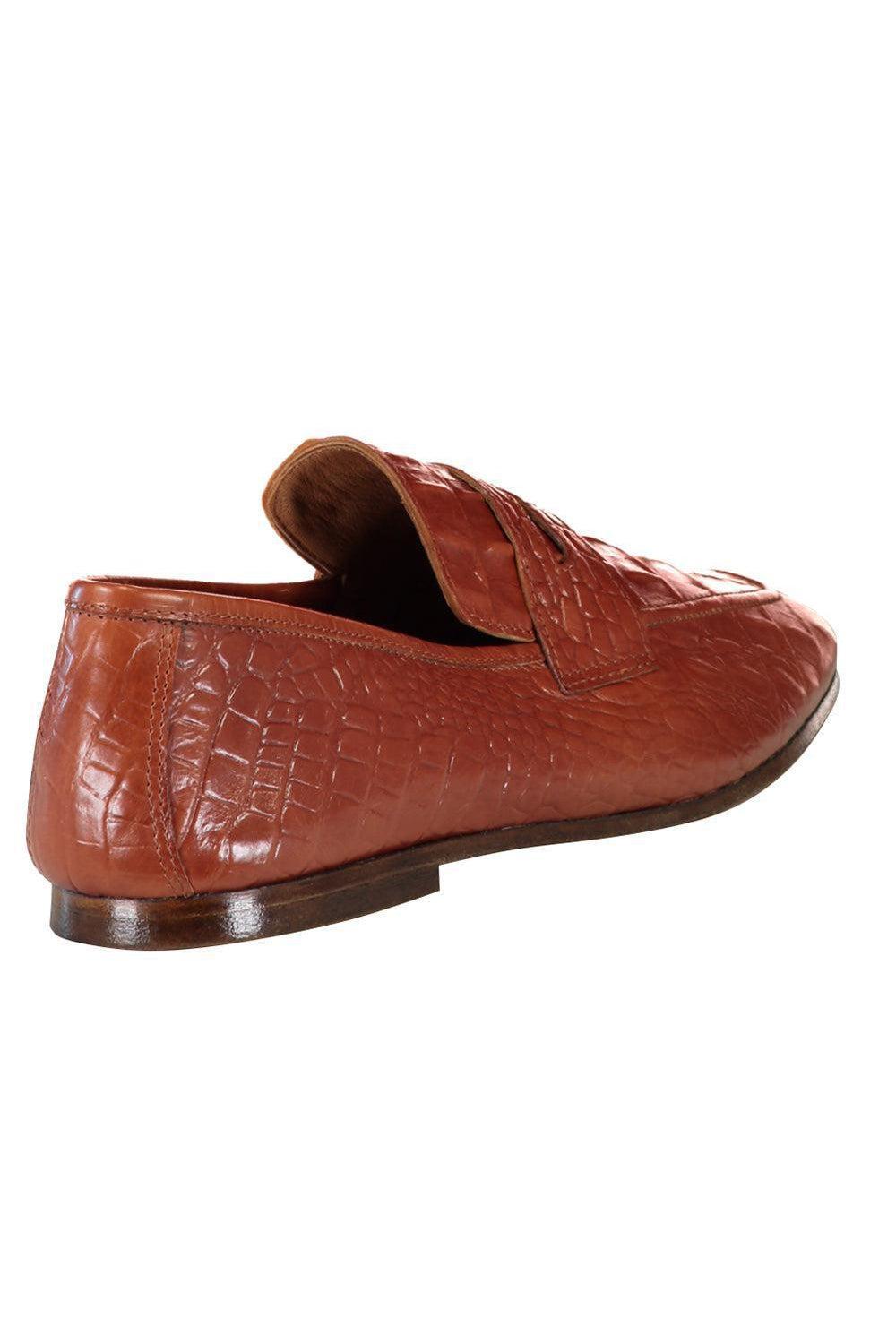 Essenziale Leather Loafer - Brown Embossed-BROWN-36-SHOEFLAT SHOE-SOPHIQUE