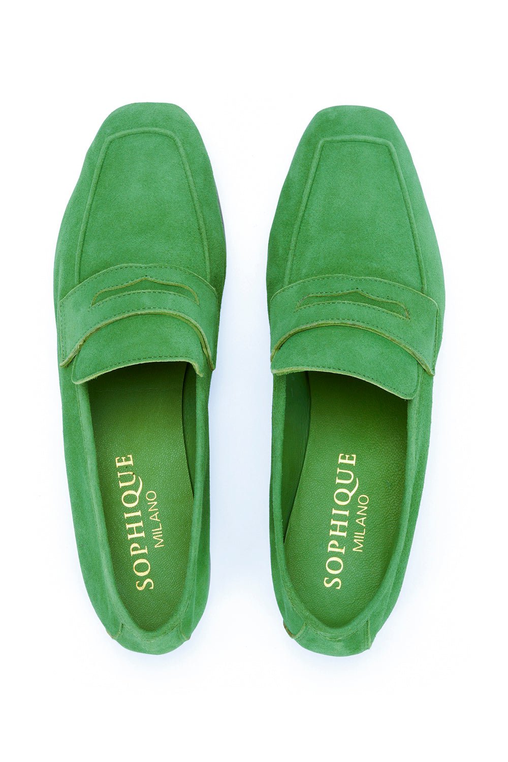 SOPHIQUE-Essenziale Suede Loafer - Avocado-