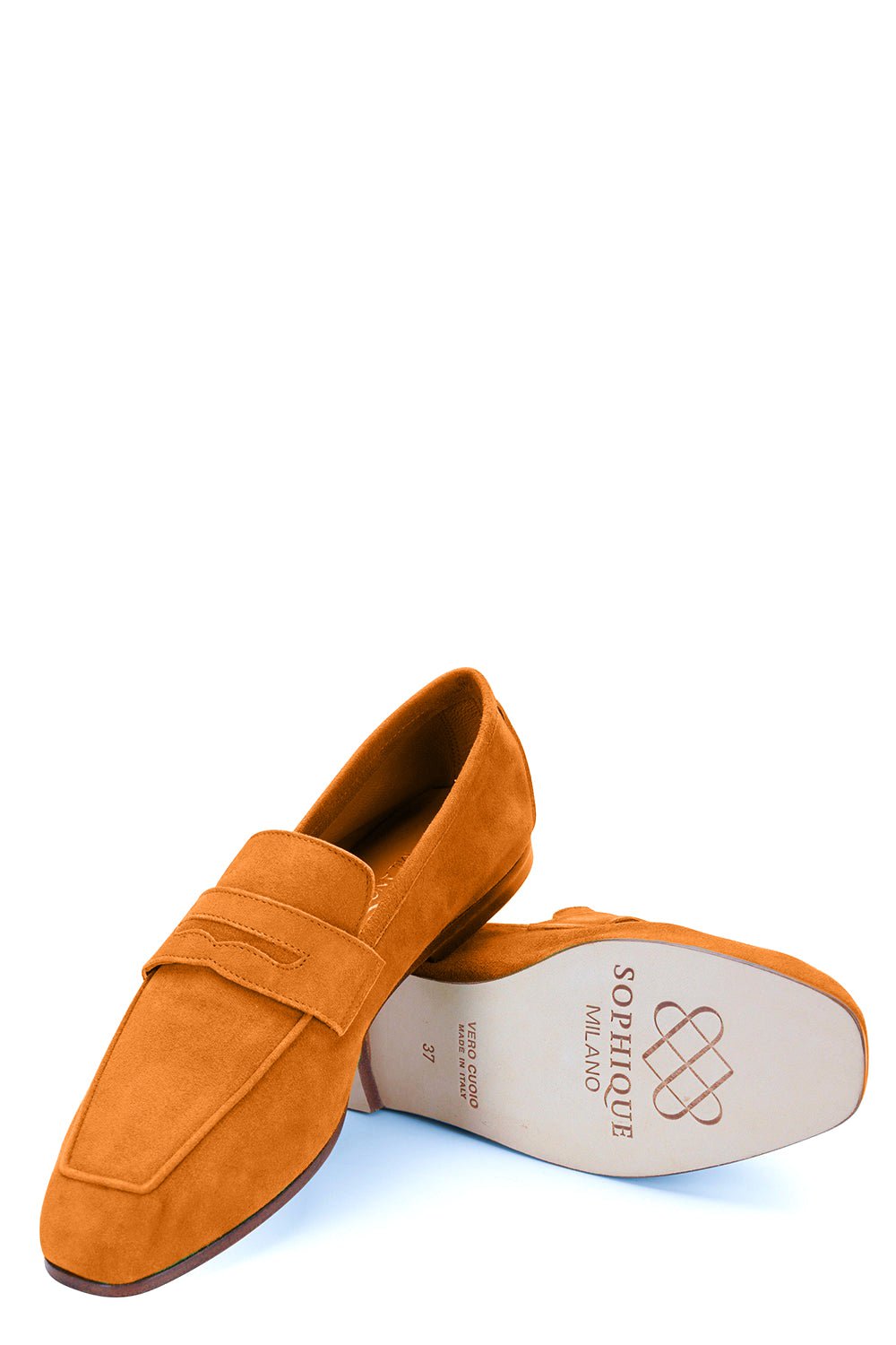 SOPHIQUE-Essenziale Suede Loafer - Orange-