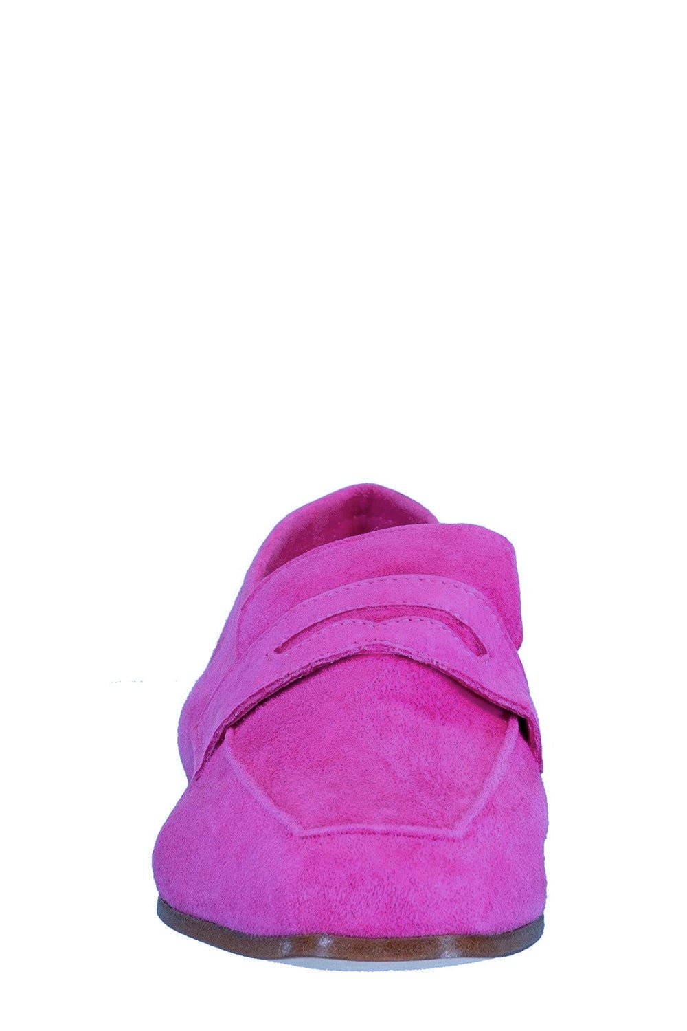 SOPHIQUE-Fuchsia Essenziale Suede Leather Flat-