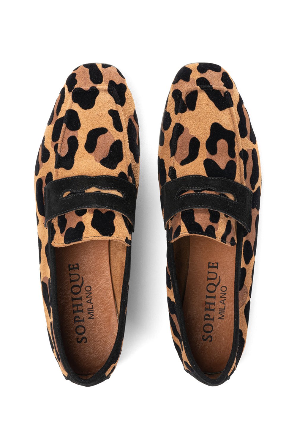 SOPHIQUE-Essenziale Suede Loafer - Leopard-