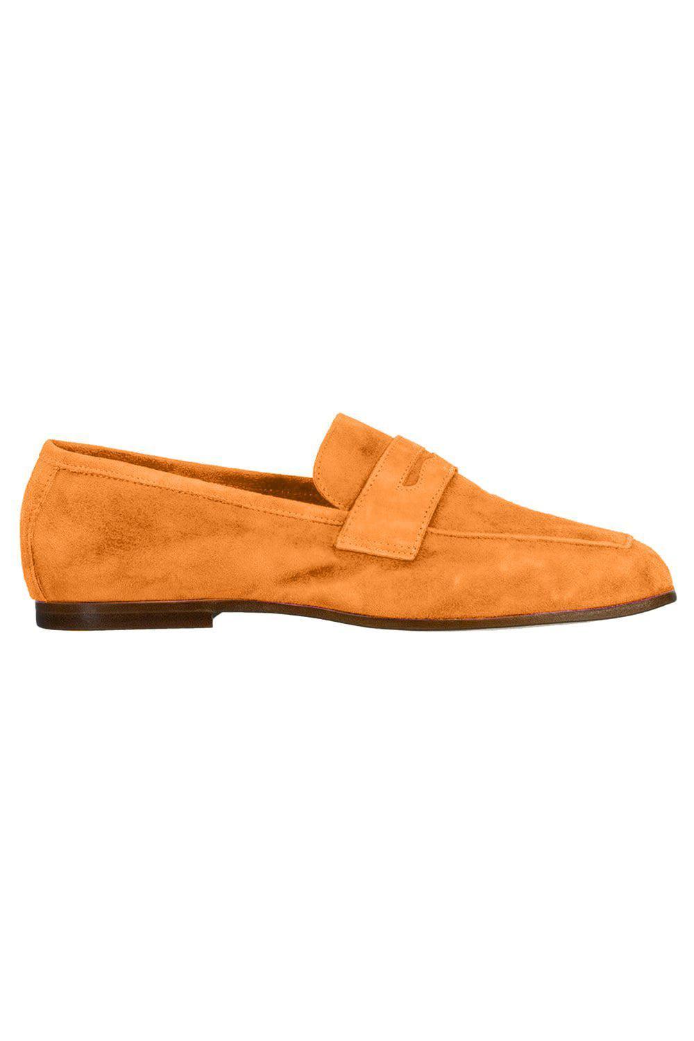  Essenziale Suede Loafer - Orange-ORANGE-36-SHOEFLAT SHOE-SOPHIQUE 