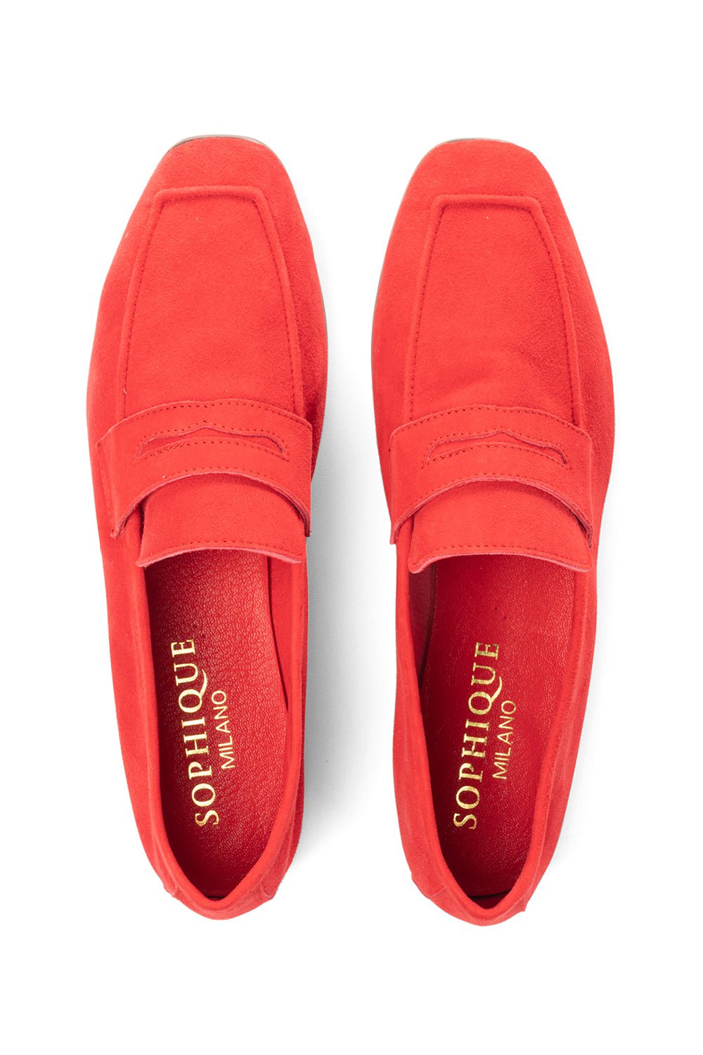 SOPHIQUE-Essenziale Suede Loafer - Red-