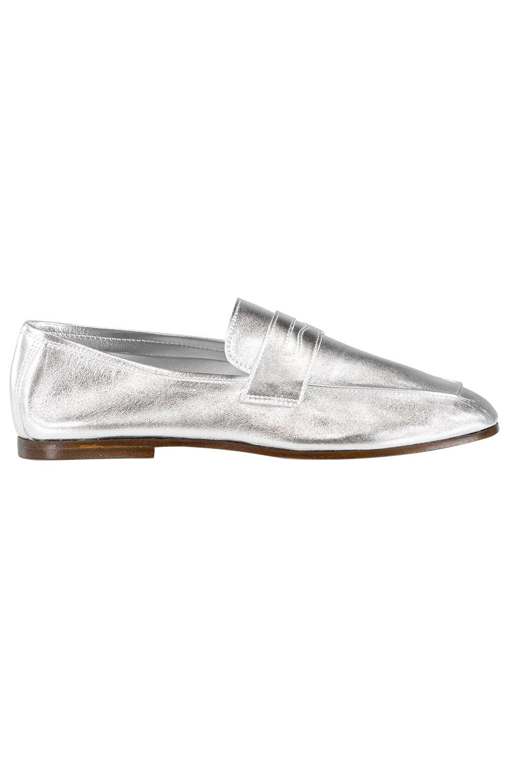  Essenziale Leather Loafer-SILVER-36-SHOEFLAT SHOE-SOPHIQUE 